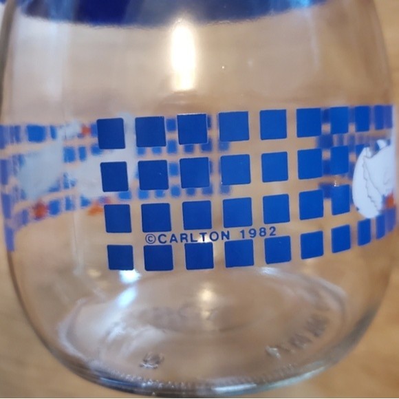 Vintage 1982 Blue Carlton Glass Canister - Picture 7 of 8